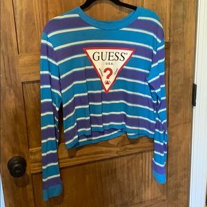 Guess long sleeve crop top